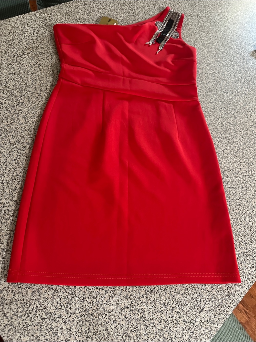 Off shoulder little red dress